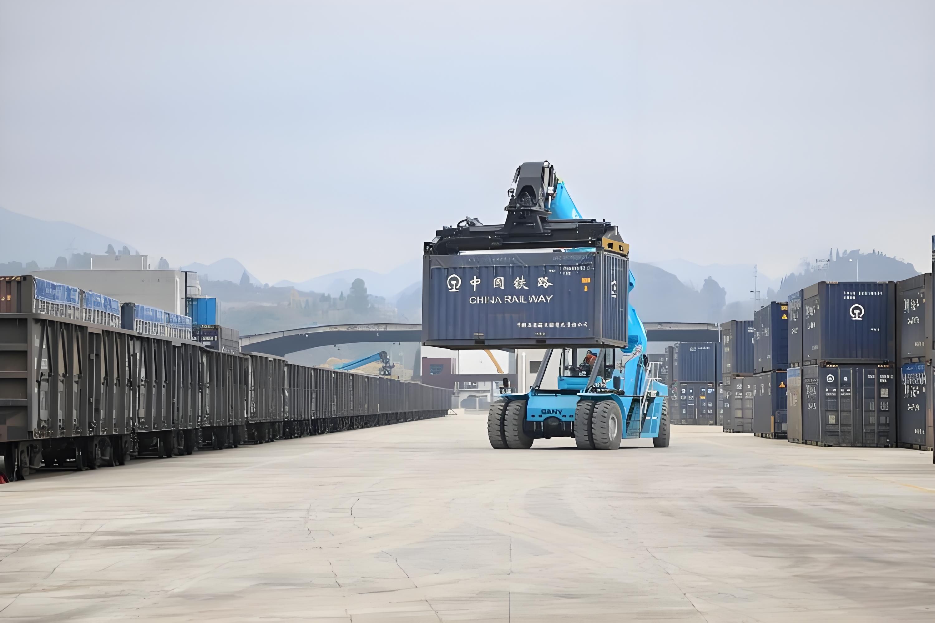 Container chassis trailer side view
