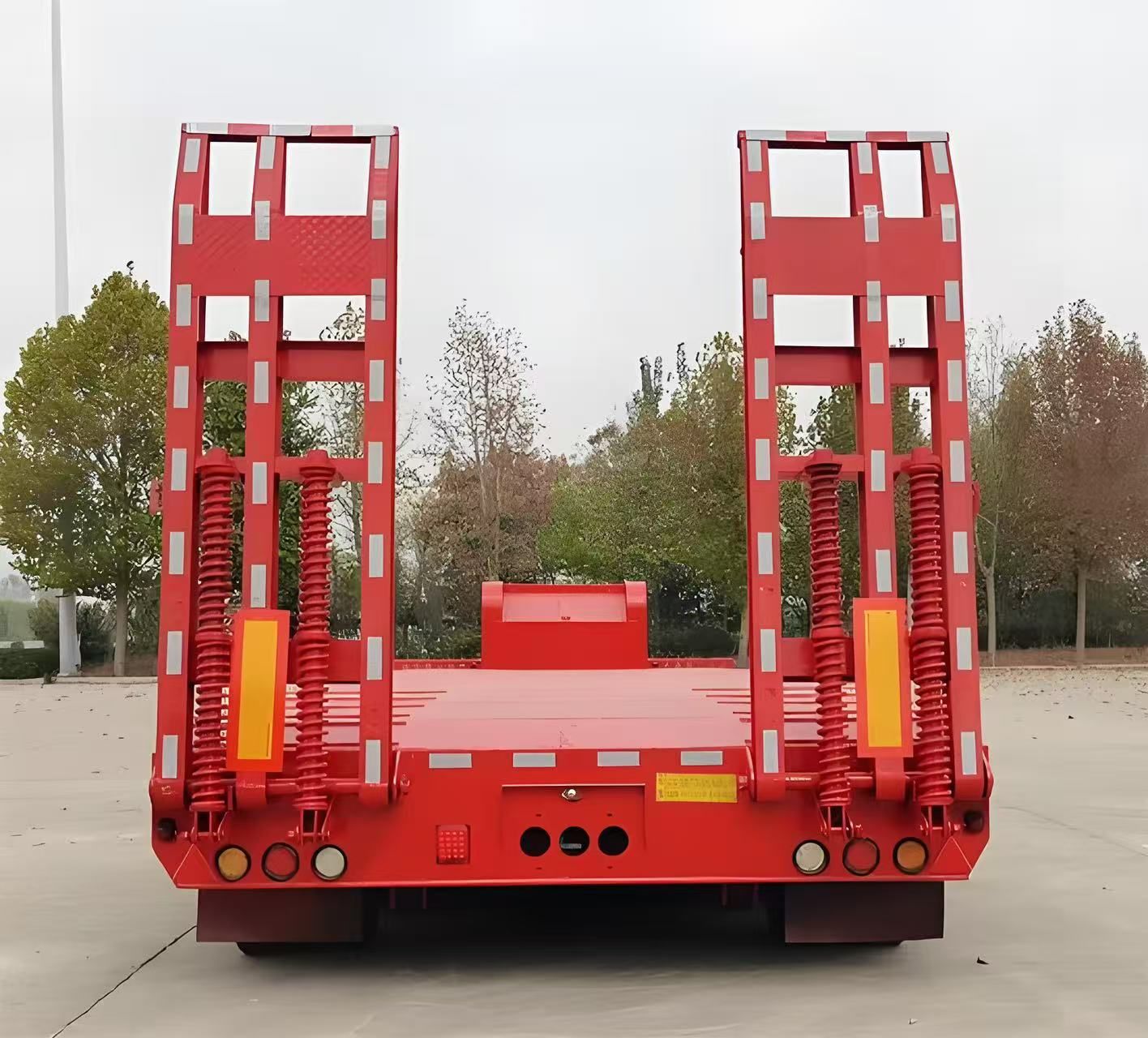 Lowbed equipment trailer workshop view